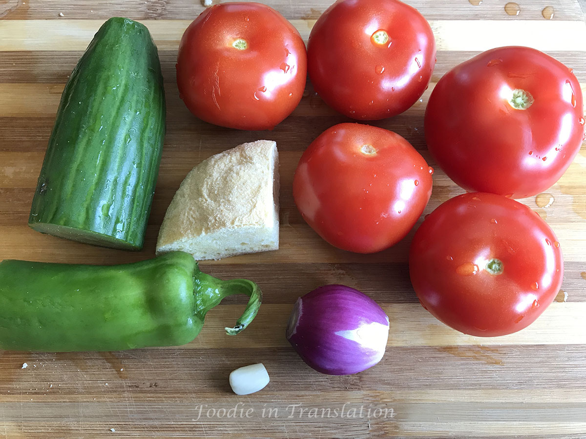 gazpacho Andaluz step1