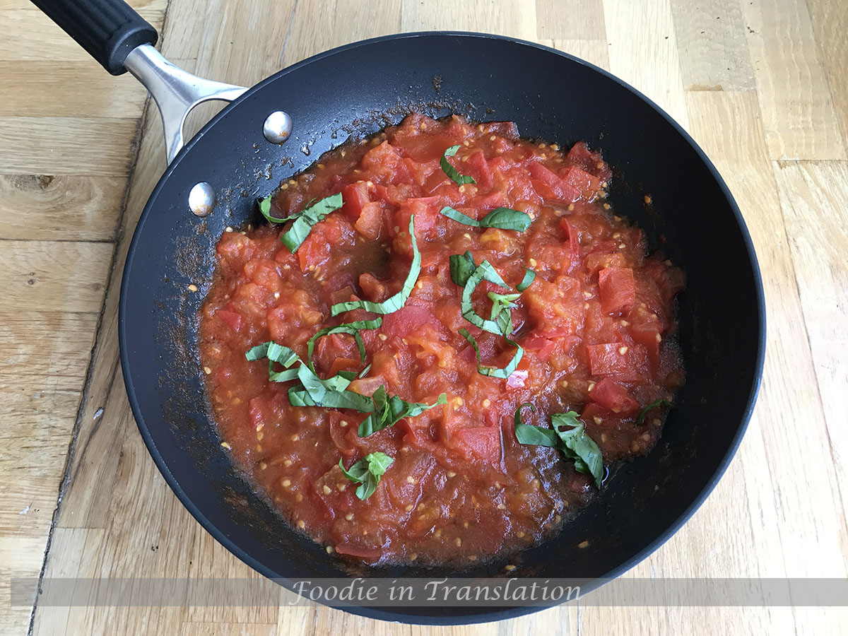 spaghetti avec tomates et basilic step3